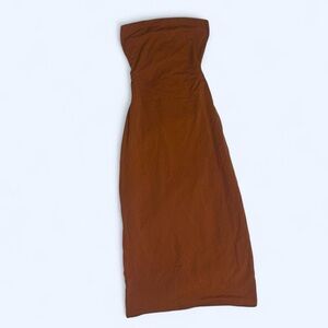 SKIMS Strapless Dress in Bronze